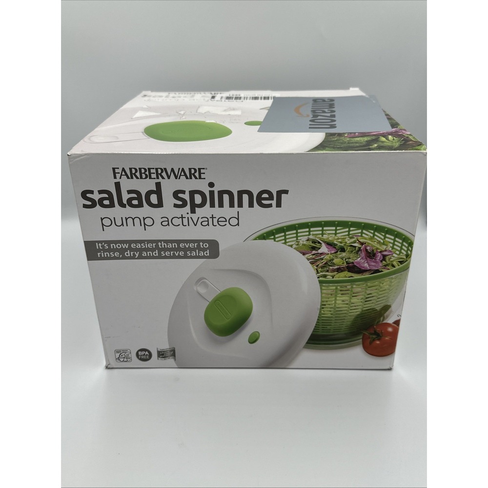 Farberware Salad Spinner Pump Activated Large 6.65 Qt‎ / 6.29 L Brand New